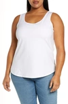 Nic + Zoe Perfect Scoop Neck Tank In Paper White