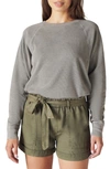 Lucky Brand Raglan Waffle Top In Smoked Pearl
