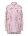 Isabel Marant Taylor Striped Cotton Shirt In Pink