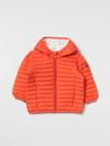 Save The Duck Babies' Hooded Zip-up Quilted Jacket In Red
