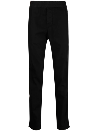 James Perse Drawstring Straight-leg Trousers In Black