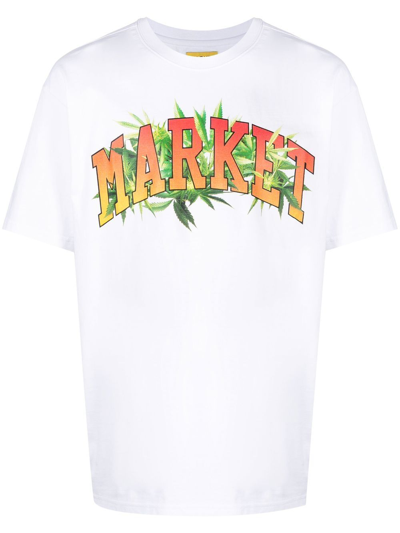 Market Herbal Remedy Cotton-jersey T-shirt In White