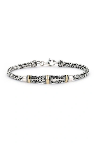 Samuel B. Sterling Silver & 18k Gold Tulang Naga Bar Bracelet In Silver And Gold