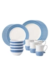 Juliska Le Panier Ceramic 16-piece Dinnerware Set In Delft Blue