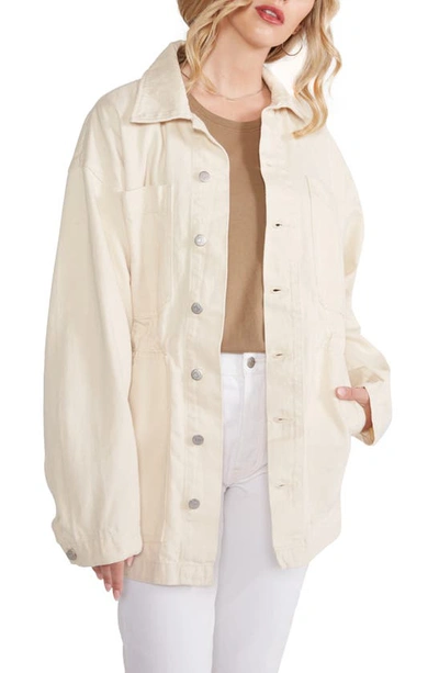 Etica Claude Denim Utility Jacket In Natural