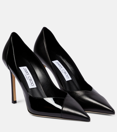 Jimmy Choo Cass 95 Leather Pump In Black