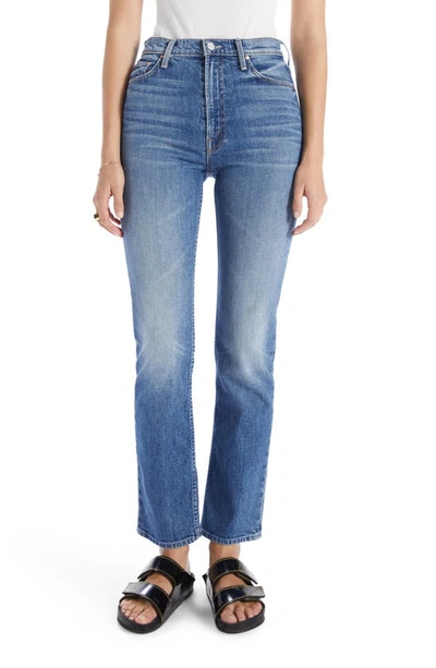 Mother Rider Skimp High Waist Straight Leg Jeans In Cowboys Dont Cry
