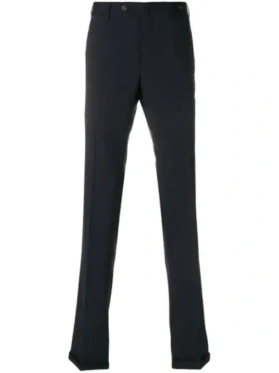 Pt01 Crease Slim Fit Trousers - Blue