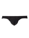 Hom Fredy Slim-fit Stretch-jersey Thong In Black