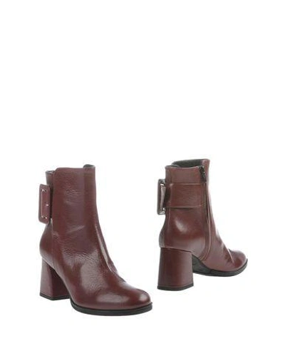 Gianni Marra Ankle Boot In Maroon