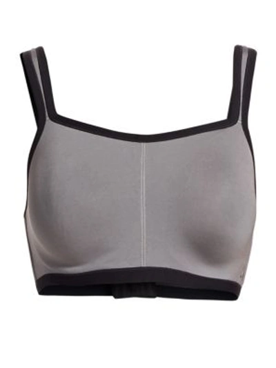 Natori Foundations Yogi Contour Convertible Sports Bra In Grey Black