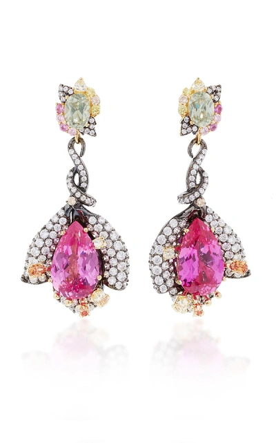 Anabela Chan Women's Exclusive: Fuchsia Sapphire Earrings In Pink