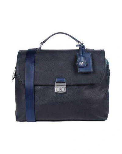 Trussardi Jeans Work Bags In Dark Blue