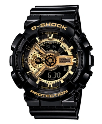 G-shock 200m Water Resistant Magnetic Resistant Watch In Black/gold