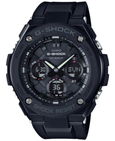 G-shock Men's Analog-digital Black Ip With Black Resin Strap G-steel Watch 51x53mm Gsts100g-1b