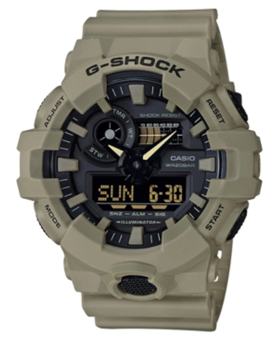 G-shock Men's Analog-digital Beige Resin Strap Watch 53mm In Multi