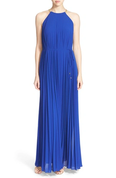 Ted Baker 'hannaa' Pleated Maxi Dress In Bright Blue | ModeSens
