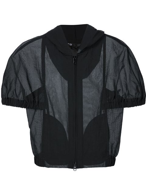 Y-3 Sheer Short Sleeve Jacket | ModeSens