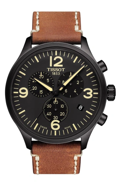 Tissot T-sport Chronograph Xl Black Dial Mens Watch T116.617.36.057.00 In Beige / Black