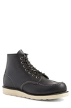 Red Wing 6 Inch Moc Toe Boot In Black/ Black