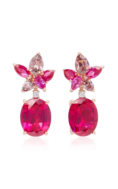 Anabela Chan Exclusive Ruby Lily Earrings In Red