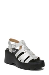 Dr. Scholl's Women's Check It Out Ankle Strap Sandals Women's Shoes In Silver Faux Leather