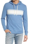 Faherty Surf Stripe Slub Hoodie In Blue