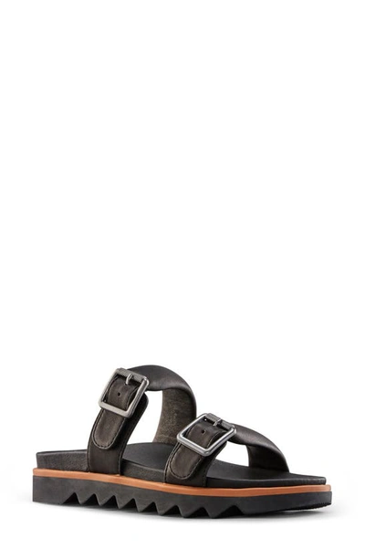 Cougar Women's Buckle Leather Sandals In Black