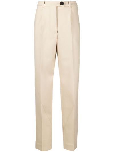 Peter Do High-waisted Tailored Trousers In Off-white