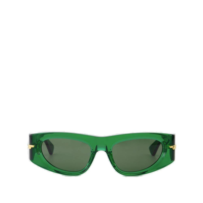 Bottega Veneta Eyewear Rectangular Frame Sunglasses In Green