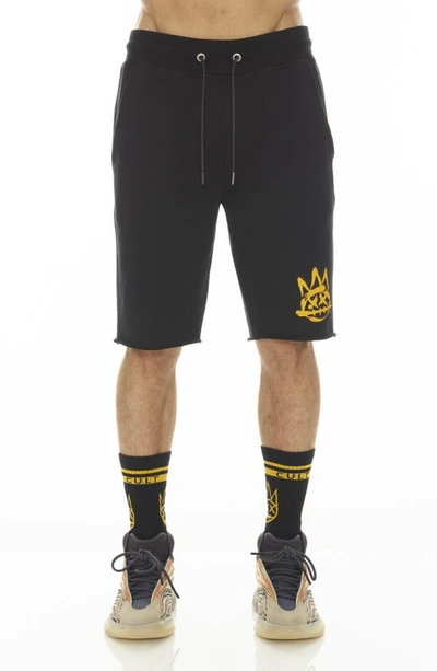 Cult Of Individuality French Terry Drawstring Shorts In Black