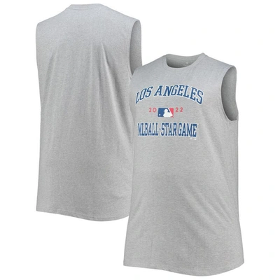 Profile Men's Heathered Gray 2022 Mlb All-star Game Big And Tall Sleepwear Muscle Tank Top