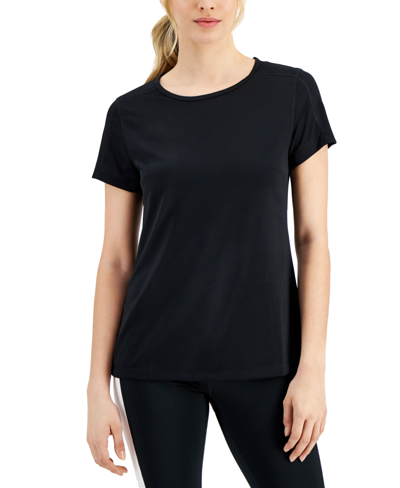 Id Ideology Women's Birdseye-mesh Dolman-sleeve Top, Created For Macy's In Deep Black