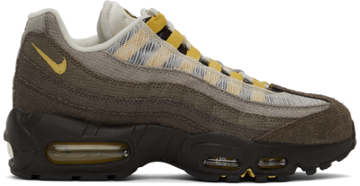 Nike Brown Air Max 95 Sneakers In Ironstone/celery-cav