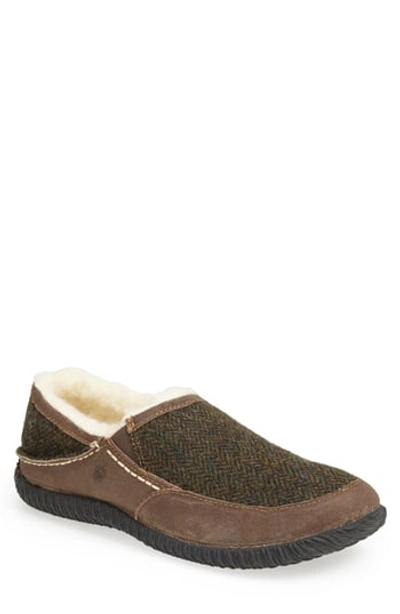 Acorn 'rambler' Moc Toe Slipper In Olive Tweed