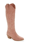 Billini Urson Knee High Western Boot In Pink
