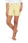 Spanx 6-inch Stretch Twill Shorts In Soft Yellow