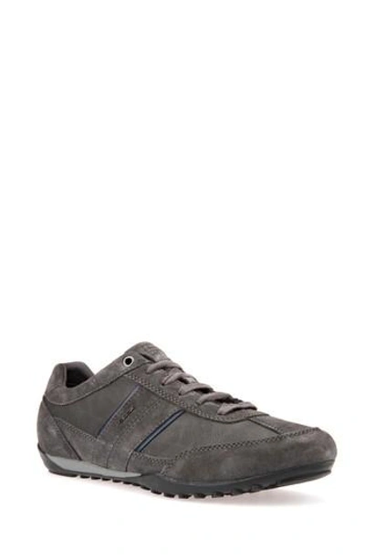 Geox Wells Sneaker In Dark Grey