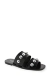 Schutz Lizzie Slide Sandal In Ny Black