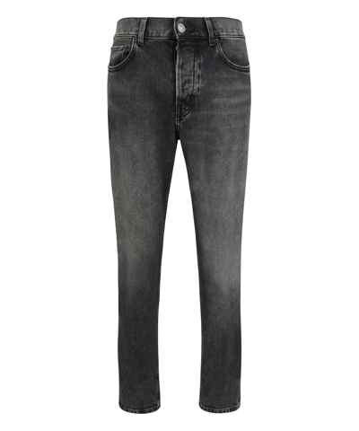 Haikure Black Cotton California Jeans In Grey