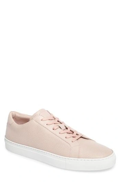 Greats Royale Perforated Low Top Sneaker In Blush Perforated Leather
