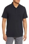 Travismathew The Heater Solid Short Sleeve Performance Polo In Black