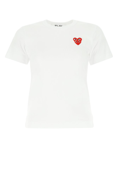 Comme Des Garçons Play White Double Heart T-shirt