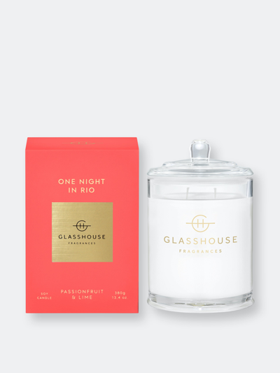 Glasshouse Fragrances 13.4 Oz. One Night In Rio Scented Candle In Red