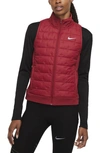 Nike Therma-fit Quilted Running Jacket In Pomegranate