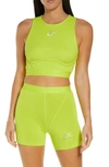 Nike Air Crop Rib Tank In Atomic Green/barely Volt