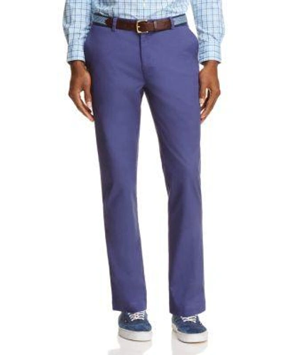 Vineyard Vines Breaker Flat Front Stretch Cotton Trousers In Deep Cobalt