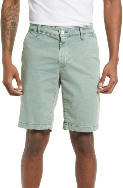 Ag Griffin Stretch Cotton Shorts In Moonwash Ocean Boulevard