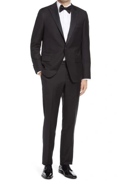 Hickey Freeman Men's Two-piece Tasmanian Wool Tuxedo Suit With Satin Notch Lapel In Black