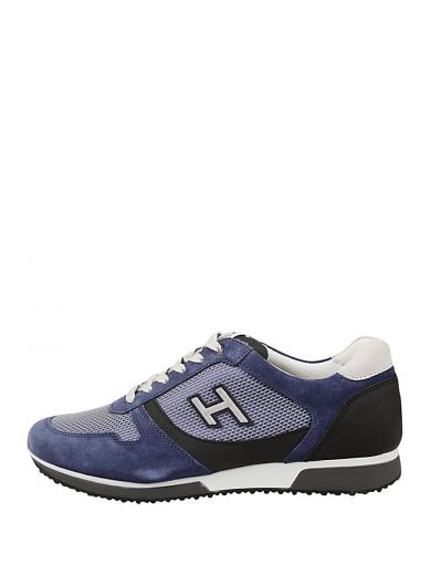 Hogan Sneaker Fondo 198 H Flock In Blu/denim/bianco | ModeSens